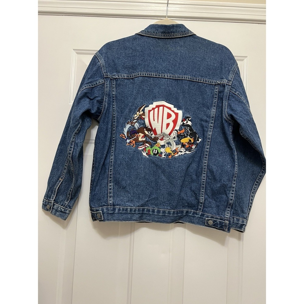 Warner Bros. Studio Store Blue Denim Jacket‎ Looney Tunes XL 1999 Vintage Y2K